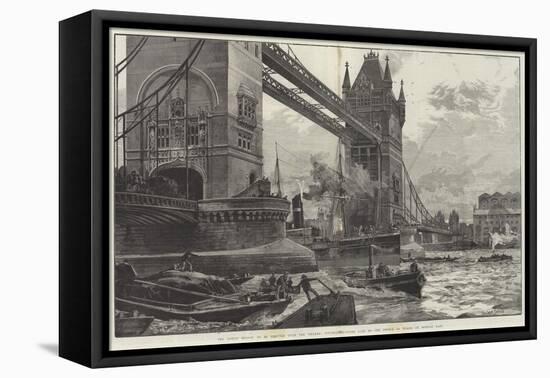 The Tower Bridge-William Heysham Overend-Framed Stretched Canvas