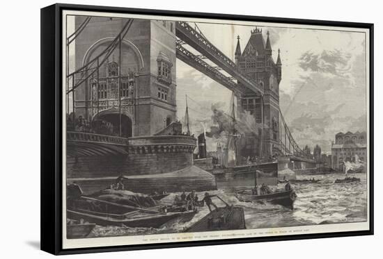 The Tower Bridge-William Heysham Overend-Framed Stretched Canvas