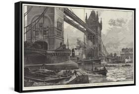 The Tower Bridge-William Heysham Overend-Framed Stretched Canvas