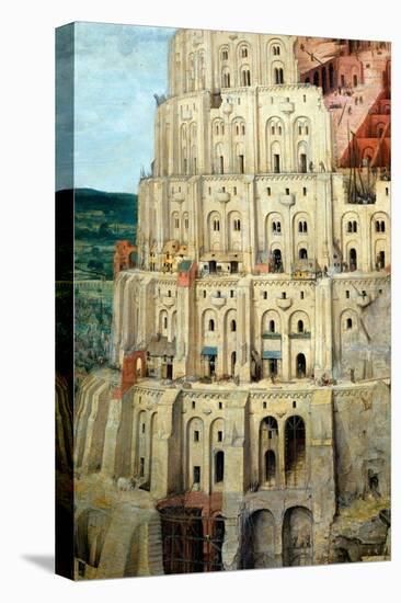 The Tower of Babel, 1563 (Oil on Wood)-Pieter the Elder Brueghel-Stretched Canvas