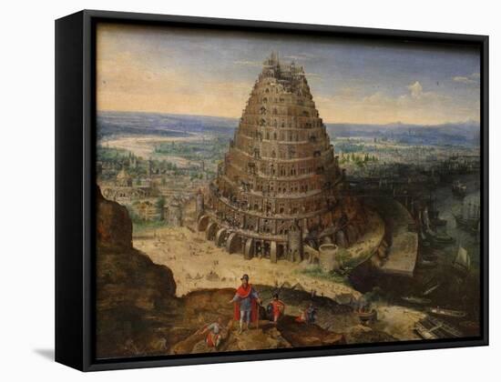 The Tower of Babel, 1594-Lucas van Valckenborch-Framed Stretched Canvas