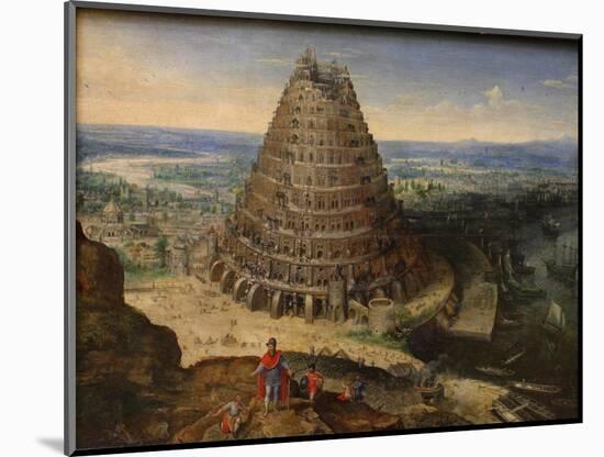 The Tower of Babel, 1594-Lucas van Valckenborch-Mounted Giclee Print