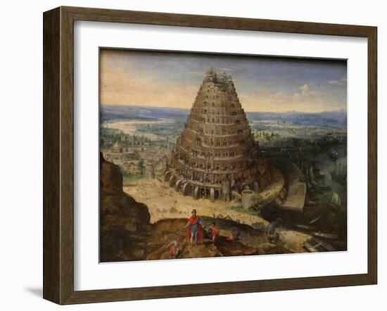 The Tower of Babel, 1594-Lucas van Valckenborch-Framed Giclee Print