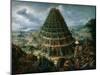 The Tower of Babel, 1595-Marten van Valckenborch-Mounted Giclee Print