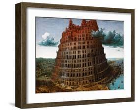 The Tower of Babel by Pieter Brueghel the Elder-Pieter Brueghel the Elder-Framed Giclee Print