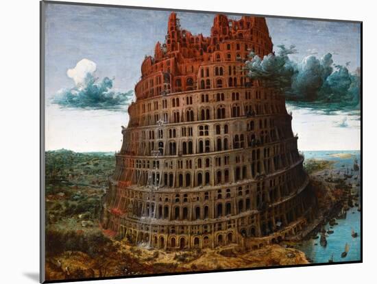 The Tower of Babel by Pieter Brueghel the Elder-Pieter Brueghel the Elder-Mounted Giclee Print