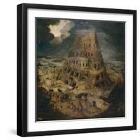 The Tower of Babel, Ca 1595-Pieter Brueghel the Younger-Framed Giclee Print