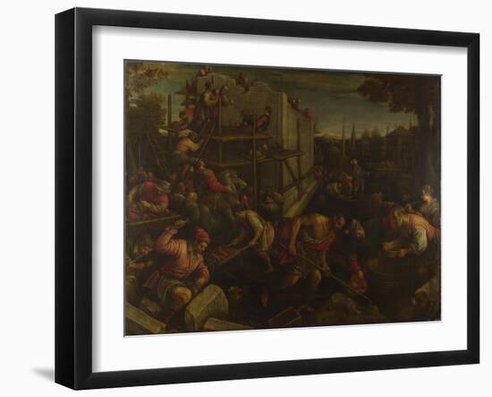 The Tower of Babel, Ca. 1600-Leandro Bassano-Framed Giclee Print