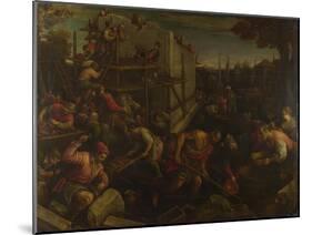 The Tower of Babel, Ca. 1600-Leandro Bassano-Mounted Giclee Print