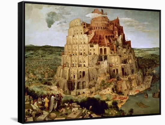 The Tower of Babel-Pieter Bruegel the Elder-Framed Stretched Canvas