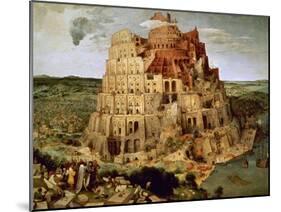 The Tower of Babel-Pieter Bruegel the Elder-Mounted Giclee Print