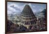 The Tower of Babel-Marten van Valckenborch-Framed Giclee Print