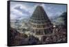 The Tower of Babel-Marten van Valckenborch-Framed Stretched Canvas