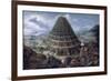 The Tower of Babel-Marten van Valckenborch-Framed Giclee Print