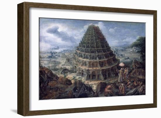 The Tower of Babel-Marten van Valckenborch-Framed Giclee Print