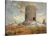 The Tower of Chailly in Barbizon-Jean-François Millet-Stretched Canvas