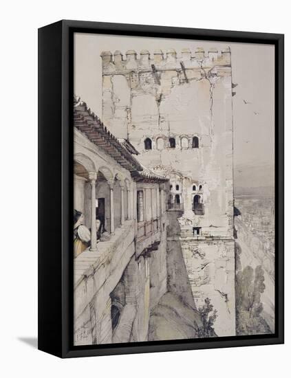 The Tower of Comares (Torre De Comares)-John Frederick Lewis-Framed Stretched Canvas