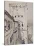 The Tower of Comares (Torre De Comares)-John Frederick Lewis-Stretched Canvas