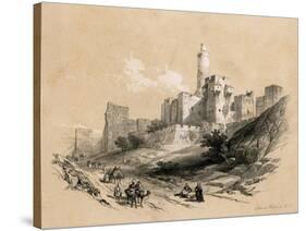 The Tower of David, Jerusalem, Israel, 1855-David Roberts-Stretched Canvas