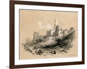 The Tower of David, Jerusalem, Israel, 1855-David Roberts-Framed Giclee Print