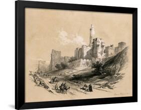 The Tower of David, Jerusalem, Israel, 1855-David Roberts-Framed Giclee Print