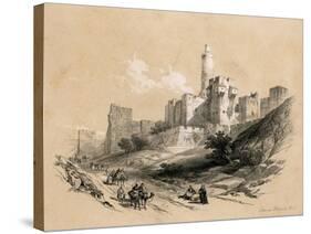The Tower of David, Jerusalem, Israel, 1855-David Roberts-Stretched Canvas