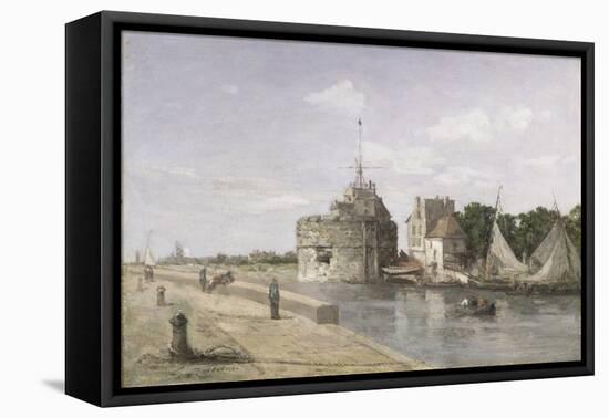 The Tower of Francis I at Le Havre, 1854-Eugène Boudin-Framed Stretched Canvas