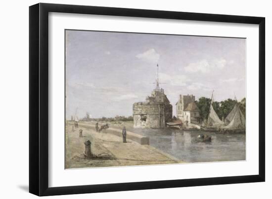 The Tower of Francis I at Le Havre, 1854-Eugène Boudin-Framed Giclee Print