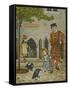 The Tower Of London. Beauchamp Tower. a Beefeater, Child and Two Ravens-Thomas Crane-Framed Stretched Canvas