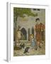 The Tower Of London. Beauchamp Tower. a Beefeater, Child and Two Ravens-Thomas Crane-Framed Giclee Print