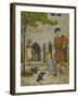 The Tower Of London. Beauchamp Tower. a Beefeater, Child and Two Ravens-Thomas Crane-Framed Giclee Print