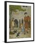 The Tower Of London. Beauchamp Tower. a Beefeater, Child and Two Ravens-Thomas Crane-Framed Giclee Print