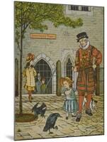 The Tower Of London. Beauchamp Tower. a Beefeater, Child and Two Ravens-Thomas Crane-Mounted Giclee Print