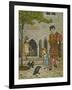 The Tower Of London. Beauchamp Tower. a Beefeater, Child and Two Ravens-Thomas Crane-Framed Giclee Print