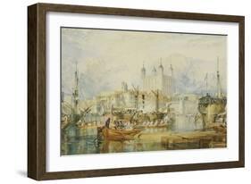 The Tower of London, circa 1825-J. M. W. Turner-Framed Giclee Print