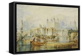 The Tower of London, circa 1825-J. M. W. Turner-Framed Stretched Canvas