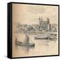 The Tower of London from Tower Bridge., 1902-Thomas Robert Way-Framed Stretched Canvas