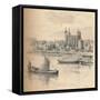 The Tower of London from Tower Bridge., 1902-Thomas Robert Way-Framed Stretched Canvas