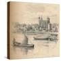 The Tower of London from Tower Bridge., 1902-Thomas Robert Way-Stretched Canvas