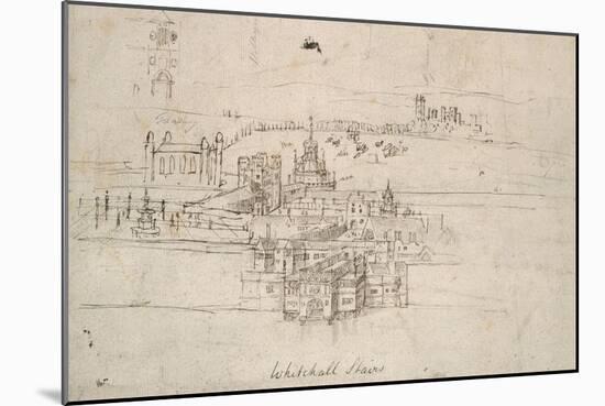 The Tower of London (Pen and Brown Ink over Faint Indications in Black Chalk)-Anthonis van den Wyngaerde-Mounted Giclee Print