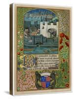 The Tower of London with London Bridge, C1500-null-Stretched Canvas