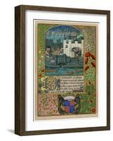 The Tower of London with London Bridge, C1500-null-Framed Giclee Print