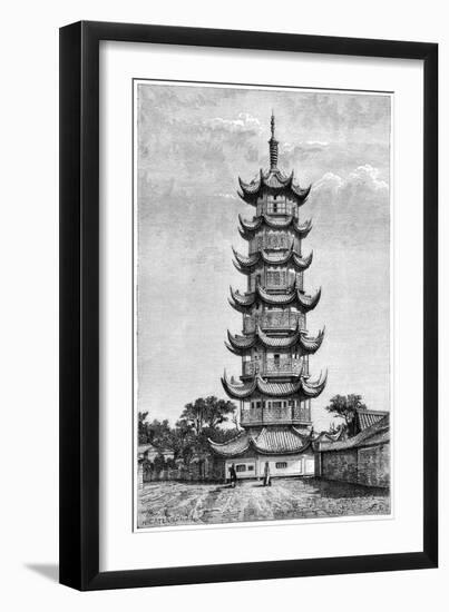 The Tower of Long-Hua, Shanghai, China, 1895-null-Framed Giclee Print