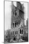 The Tower of Market Hall after a German Bombardment, Ypres, Belgium, First World War-null-Mounted Giclee Print