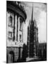 The Tower of St. Mary the Virgin Church and the Radcliffe Camera at Oxford, Oxon-null-Mounted Photographic Print