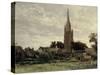 The Tower of the Church (Neighborhoods of Douarnenez), 1877-1884-Carlos de Haes-Stretched Canvas