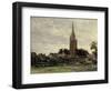 The Tower of the Church (Neighborhoods of Douarnenez), 1877-1884-Carlos de Haes-Framed Giclee Print