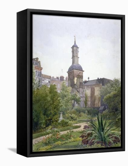 The tower of the Church of St Botolph, Aldersgate, City of London, 1886-John Crowther-Framed Stretched Canvas