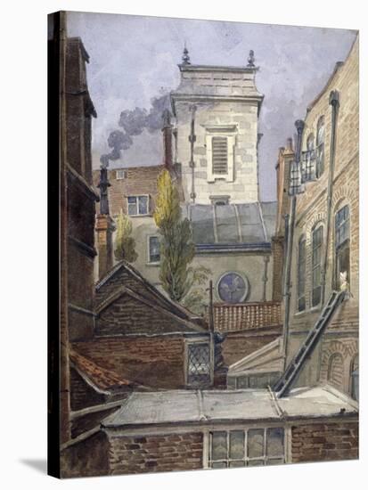 The Tower of the Church of St George Botolph Lane, City of London, C1830-George Shepheard-Stretched Canvas