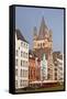 The Tower of the Great Saint Martin Church and the Old Town of Cologne-Julian Elliott-Framed Stretched Canvas